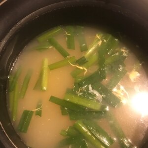 超簡単❤韓国ニラ卵スープ